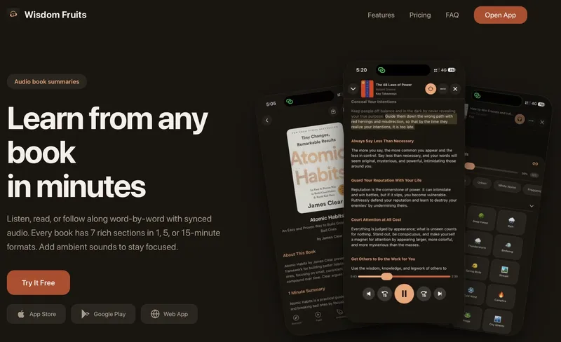 Screenshot of Wisdom Fruits